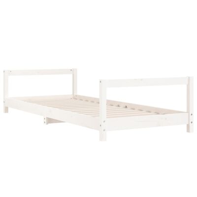 vidaXL Kinderbedframe 90x200 cm massief grenenhout wit