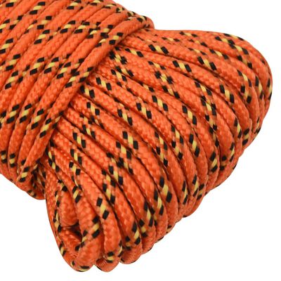 vidaXL Boottouw 3 mm 25 m polypropyleen oranje