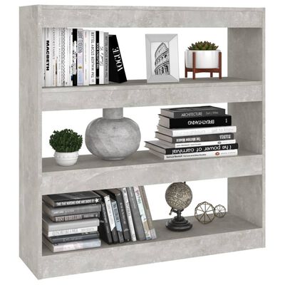 vidaXL Boekenkast/kamerscherm 100x30x103 cm betongrijs