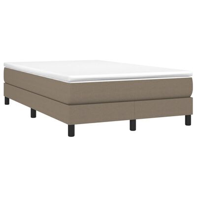 vidaXL Boxspring met matras stof taupe 120x190 cm