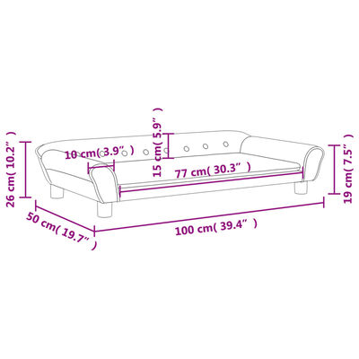 vidaXL Kinderbank 100x50x26 cm fluweel roze