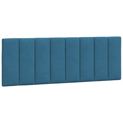 vidaXL Bedframe met hoofdeinde fluweel blauw 140x190 cm