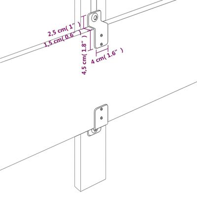 vidaXL Bedframe met hoofdeinde fluweel roze 120x200 cm