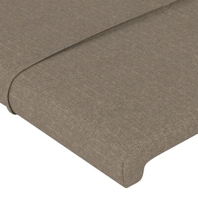 vidaXL Hoofdbord LED 100x5x118/128 cm stof taupe