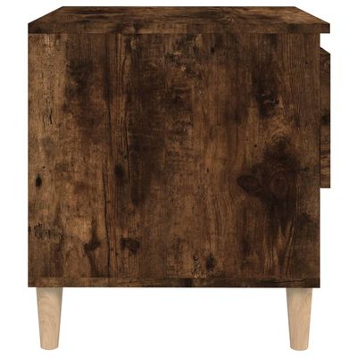 vidaXL Nachtkastjes 2 st 50x46x50 cm bewerkt hout gerookt eikenkleurig