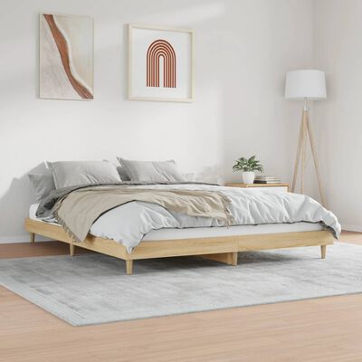 vidaXL Bedframe zonder matras hout sonoma eikenkleurig 140x200 cm