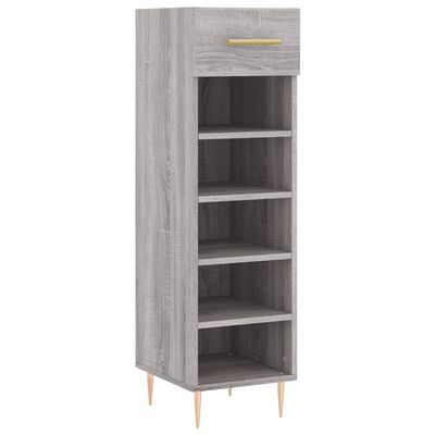 vidaXL Schoenenkast 30x35x105 cm bewerkt hout grijs sonoma eikenkleur