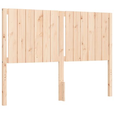 vidaXL Bedframe met hoofdbord massief hout 140x190 cm