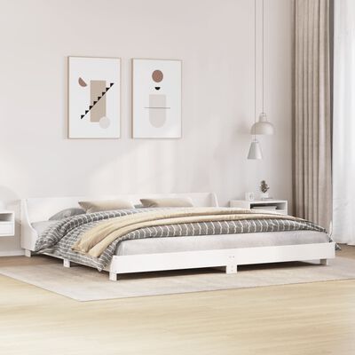 vidaXL Bedframe zonder matras massief grenenhout wit 180x200 cm