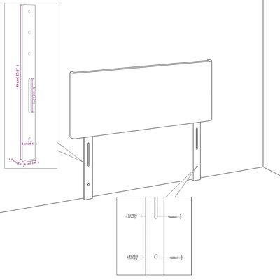 vidaXL Hoofdbord LED 160x5x118/128 cm stof groen