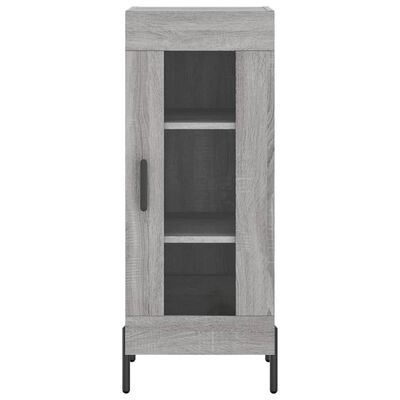 vidaXL Dressoir 34,5x34x90 cm bewerkt hout grijs sonoma eikenkleurig