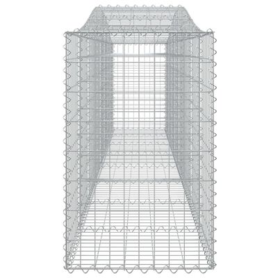 vidaXL Schanskorven 6 st gewelfd 400x50x80/100 cm gegalvaniseerd ijzer