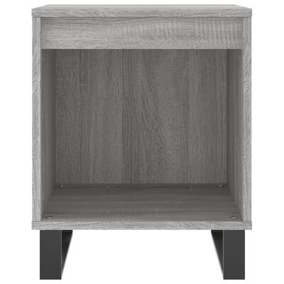 vidaXL Nachtkastje 40x35x50 cm bewerkt hout grijs sonoma eikenkleurig