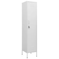 vidaXL Lockerkast 35x46x180 cm staal wit