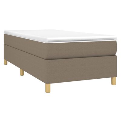 vidaXL Boxspring met matras stof taupe 90x200 cm