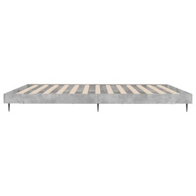 vidaXL Bedframe bewerkt hout betongrijs 180x200 cm