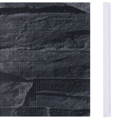 vidaXL Tuinscherm steen-look 35x0,19 m PVC grijs
