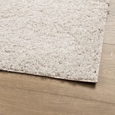 vidaXL Vloerkleed PAMPLONA shaggy hoogpolig modern 200x200 cm crème