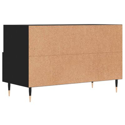 vidaXL Tv-meubel 80x36x50 cm bewerkt hout zwart