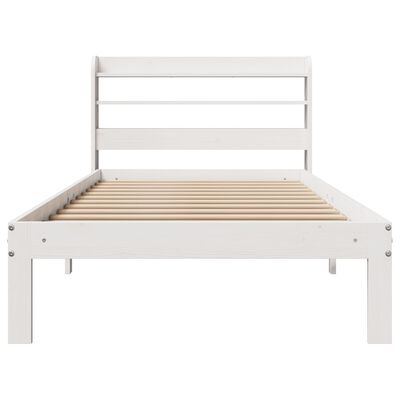 vidaXL Bedframe met hoofdeinde zonder matras 100x200 cm wit