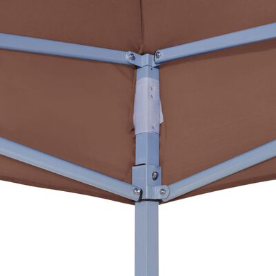 vidaXL Partytentdak 270 g/m² 4x3 m bruin