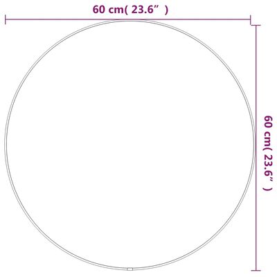 vidaXL Wandspiegel rond Ø60 cm zwart