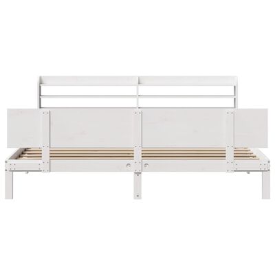 vidaXL Bedframe met hoofdeinde zonder matras 180x200 cm wit