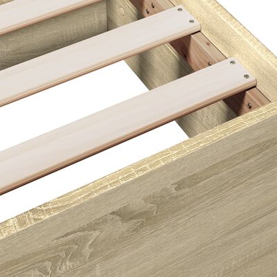 vidaXL Bedframe met lades bewerkt hout sonoma eikenkleurig 200x200 cm