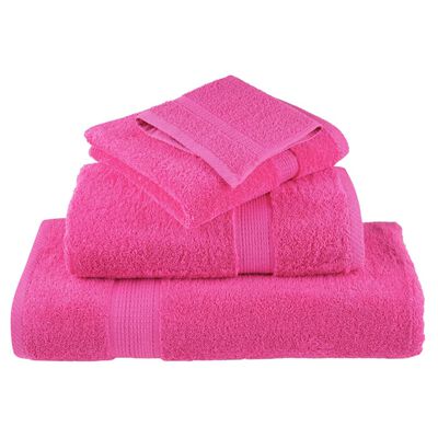 vidaXL 8-delige Handdoekenset SOLUND 600 g/m² roze