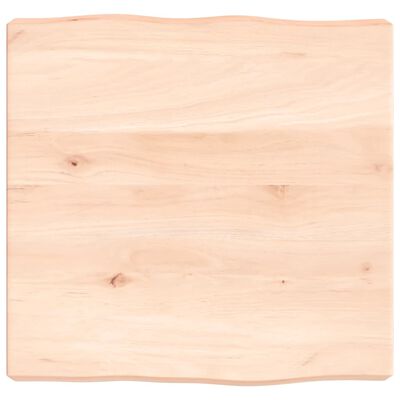 vidaXL Tafelblad natuurlijke rand 40x40x(2-6) cm massief eikenhout