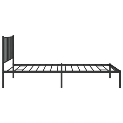 vidaXL Bedframe met hoofdbord metaal zwart 100x200 cm