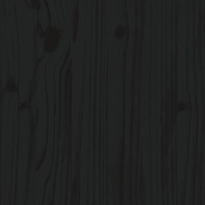 vidaXL Bed stapelbaar 80x200 cm massief grenenhout zwart