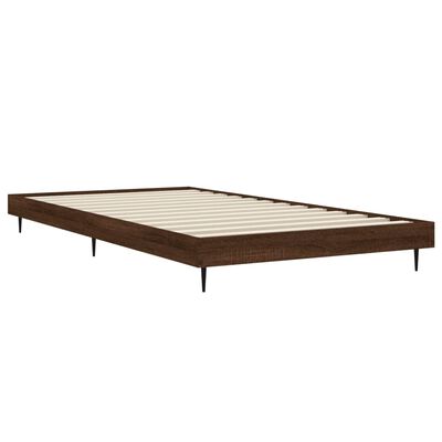 vidaXL Bedframe zonder matras bewerkt hout bruin eikenkleur 90x190 cm