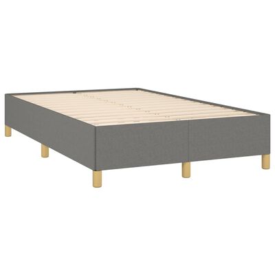 vidaXL Bedframe stof donkergrijs 120x190 cm