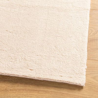 vidaXL Vloerkleed HUARTE laagpolig zacht wasbaar 100x200 cm beige