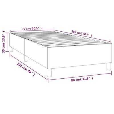 vidaXL Bedframe fluweel donkergrijs 80x200 cm