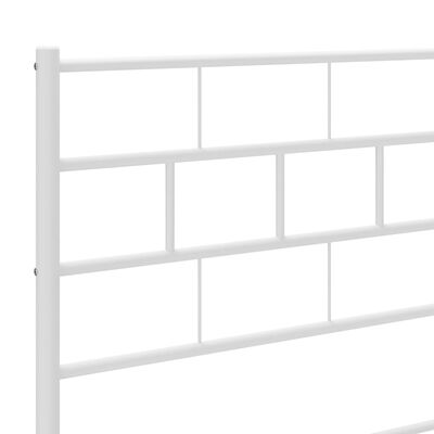 vidaXL Bedframe met hoofd- en voeteneinde metaal wit 200x200 cm