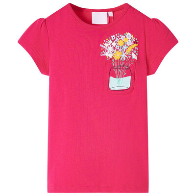 Kindershirt 140 felroze