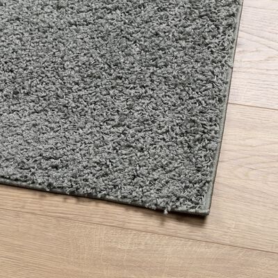 vidaXL Vloerkleed PAMPLONA shaggy hoogpolig modern 80x200 cm groen