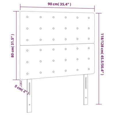 vidaXL Hoofdborden 2 st 90x5x78/88 cm kunstleer wit