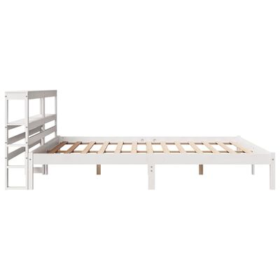 vidaXL Bedframe zonder matras massief grenenhout wit 180x200 cm