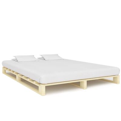 vidaXL Bedframe pallet massief grenenhout 180x200 cm