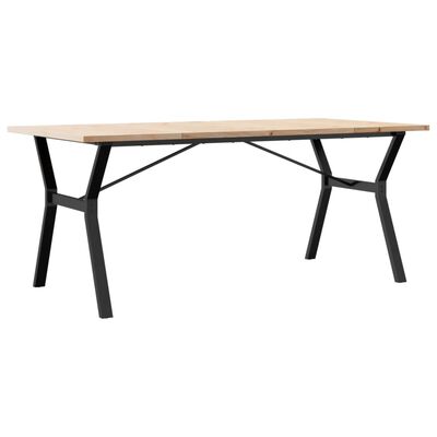 vidaXL Eettafel Y-frame 180x90x75,5 cm massief grenenhout en gietijzer