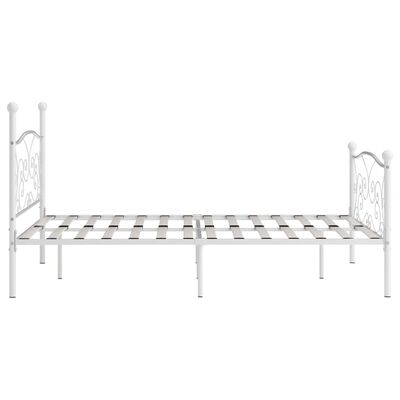 vidaXL Bedframe met lattenbodem metaal wit 140x200 cm