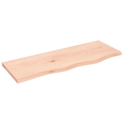 vidaXL Wandschap 80x30x2 cm onbehandeld massief eikenhout