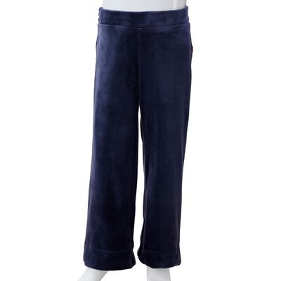 Kinderbroek fluweel 104 donkerblauw