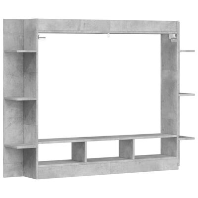 vidaXL Tv-meubel 152x22x113 cm bewerkt hout betongrijs