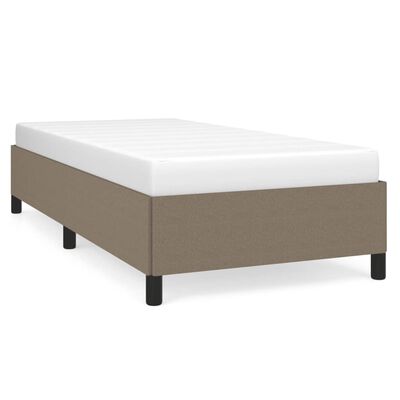 vidaXL Bedframe stof taupe 90x200 cm