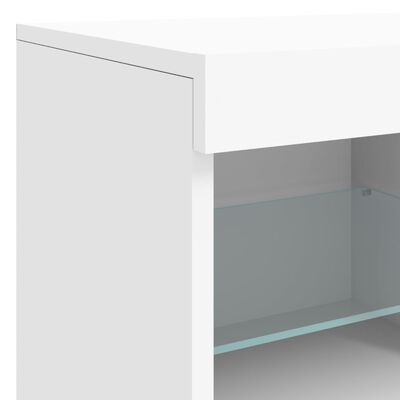 vidaXL Dressoir met LED-verlichting 202x37x67 cm wit