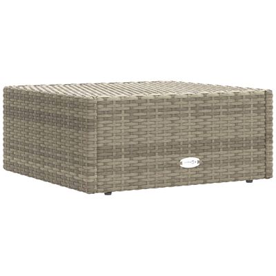 vidaXL 9-delige Loungeset met kussens poly rattan grijs